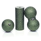 BODYMATE Faszien Mini-Set Midnight-Green - Mini-Faszien-Rolle L15xD6cm, Ball D8cm und Duo-Ball D8cm im S