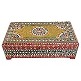 Casa Moro Orientalische Schmuckschatulle Karisma Groß handbemalte Schmucktruhe Bunte Schmuckdose aus Holz | Originelle Geschenk-Idee für die Dame Partnerin Muttertag | RK11-30