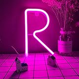 LED-Buchstaben-Leuchten Neon-Buchstaben R-Zeichen Rosa LED-Buchstaben Light Night Lampen 26 Alphabet Neonlichter USB/Batteriebetriebene Buchstaben Nachtlichter für Home Wandparty Geburtstag W