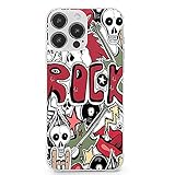 Handyhüllen Schädel Pins Gitarren Rock Slim Phone Shell Phone Schutzhülle TPU Handyhülle Für iPhone13 pro max