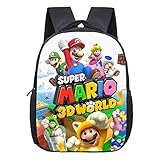 Bonamana Super Mario Bros 3D gedruckt Schulrucksack Reiserucksack Büchertaschen S