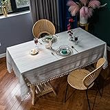 LIUJIU Tischdecke Baumwolle Leinen - Waschbar Für Tischdecken Für Die Küche Zu Hause - Baumwolle und Leinen Tischtuch Rechteck - Tischdecke Gartentischdecke，120x120
