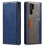 LCHULLE Lederhülle für Huawei P20 Pro Hülle Premium Leder Flip Schutzhülle mit Kartenfach Klappbar Handyhülle ultradünn Brieftasche für Huawei P20 Pro B