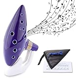 GLX Ocarina, 12 Loch Alto Legend of Zelda Ocarina Mit Ausstellern, Schutztasche, Schnur Für Hals Und Noten, Kreatives Geschenk