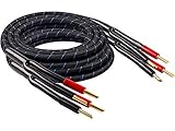 Black Connect LS Single-Wire Lautsprecherkabel 2x3 Meter, 99,9% OFC Kupfer, vergoldete Kontak
