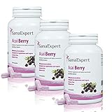 SanaExpert Acai Berry, Nahrungsergänzung mit reinem Açaí-Beeren-Extrakt und Antioxidantien, vegan, ohne Zusätze und made in Germany, 120 Kapseln (3)