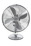 SUNTEC Tischventilator CoolBreeze 3000 - Leise 30 cm, 35 Watt | Tisch Ventilator 3 Stufen, Tragbar | Fan Kühlung Windmaschine Chrom | für Schreibtisch, Schlafzimmer, Büro, Wohnung, Balk