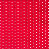 20 Servietten weiße Mini-Punkte auf rot/gepunktet/Muster/zeitlos 33x33