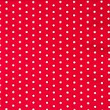 20 Servietten weiße Mini-Punkte auf rot/gepunktet/Muster/zeitlos 33x33