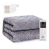 KOQTO Elektrische Decke, Single und Double Partition Temperatursteuerung Haushaltsmatratze, intelligentes Timing und automatische Ausschaltzeit-Heizdecke,2,90x180