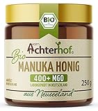 Bio Manuka Honig | 250g | 100% BIO | mit 400+ MGO | in Deutschland laborgeprüfter Methylglyoxal Wert | reines Naturprodukt aus Neuseeland | aus ethischer Imkerei |