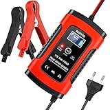 BUDDYGO Autobatterie Ladegerät Car Battery Charger 5A 12V Batterieladegerät Auto Vollautomatisches Intelligentes Erhaltungsladegerät mit LCD Ladegerat für Autobatterie, Motorrad, Rasenmäher oder B