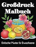 Großdruck Malbuch: Einfache Muster für Erw