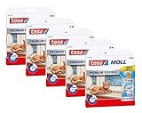 tesamoll Premium Flexible - Selbstklebende Silikondichtung zum Isolieren von Spalten an Fenstern und Türen - Transparent - 6 m x 9 mm x 7 mm (5er Pack)