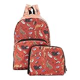 Eco Chic Leichter, faltbarer Rucksack., Woodland Red, Einheitsgröße,