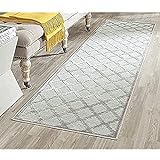 Safavieh Moderner Teppich, PAR350, Gewebter Viskose, Grau / Fichtengrün, 160 x 230