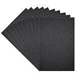 NO Leder Patch Kit, 5 PCS Leder-reparaturflicken, Selbstklebende Lederpatches Kunstlederblätter Lederreparaturset Aufkleberpatches Für Autositz, Sofa, Kleidung, DIY(Schwarz)