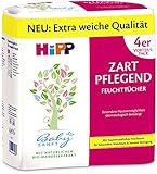 HiPP Babysanft Feucht-Tücher Zart Pflegende, 3er Pack (3x4x56 Tücher)