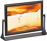 infactory Sand Kippbild: Sandbild Eldorado mit schwenkbarer Fassung aus Metall, 13 x 18 cm (Harmonische Sandbilder)