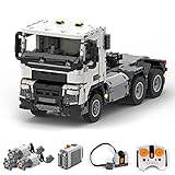 xSuper Technik LKW Bausteine für Technic Anhänger mit Motor und Fernsteuerung, 2336 Teile MOC-77580 1/17 Anhänge, Kompatibel mit Lego T