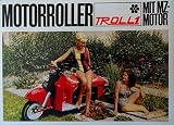 Schönes IWL Prospekt TROLL 1 Motorroller mit MZ Motor DDR STIL 1964