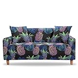Tropischer Blatt-Stretch-Sofabezug Schutz Stretch L-förmiger Ecksofabezug Rutschfester Couchbezug A13 3-S