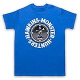 Stranger Things Hawkins Monster Hunters Demogorgon Herren T-Shirt, Blau, 4XL