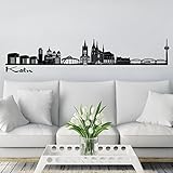 Wandkings Skyline - Deine Stadt wählbar - Köln - 125 x 20 cm - Wandaufkleber Wandsticker W