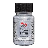Royal Flash, Acryl-Farbe, metallic, mit feinsten Glitzerpartikeln, 50 ml (silber)