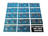 Set AG0-AG13 14 Blistercard a 2 Batterien je AG 0,1,2,3,4,5,6,7,8,9,10,11,12,13 EINWEG EASTCELL