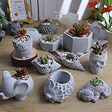 YSJJEFB Harzformen Süße Elefant Eule Conch Geometrische Modellierung Beton Zement Blume Topf Silikonform Aromatherapie Gips Kerzenhalter 3D Kerzenform (Color : 8x13cm)