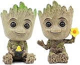 Leegicst Groot Treeman Pflanzer Blumentopf - Guardians Galaxy für Pflanzen Blumentopf - Stiftköcher Crafts Figur Wohnkultur(A)