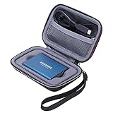 XANAD Hart Reise Tragen Tasche für Samsung Portable SSD T3 T5 250 GB 500 GB 1 TB 2 TB Externe Solid State Drive Laufwerke - Schutz Hülle(Grau)