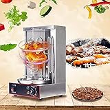 InLoveArts Kebab Machine,3000w Elektrische vertikale Broiler Gyro Grillmaschine mit Temperatureinstellschalter, Edelstahl 2 Brenner 50-300 ° C.zum Kochen von Gemüsegrill Kochg
