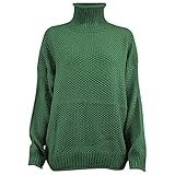 NP Damen The Shoulder Sweater Casual Knitted Long Sleeve Loose Winter Clothes, grün, XX-Larg