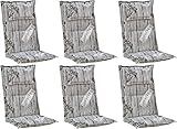 Gardissimo 6 x 8 cm Luxus Hochlehner Auflage mit Kopfkissen K778, Made IN Europ