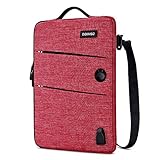 DOMISO Wasserdichte Laptoptasche aus Segeltuch mit USB-Ladeanschluss, für Apple / Lenovo / Acer Swift 3 Aspire 1 / HP Pavilion 14 Stream 14 / Dell / Asus / MSI, R