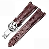 ZWMFAC Uhrenarmband für PP 5711 5712G Nautilus Uhren Herren und Damen, spezielles Notch-Armband, 25 mm (Armbandfarbe: Braun / Gold), Bandbreite: 25