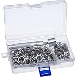 Pangda Grommet Werkzeug Kit, Grommet Einstell Werkzeug und 100 Sets Grommet Ösen mit Aufbewahrungsbox (2/5 Zoll Innen Durchmesser)