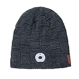 LED beleuchtete Beanie-Mütze, Wintermütze mit Licht Wireless Bluetooth 5.0 Music Mütze LED Hut USB aufladbare Caps für Männer Frauen warme Strickmütze LED Cap L