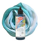 Viva Decor® Fabric dye Textilfarbe (Petrol, 90 ml) Tie dye, Färbemittel Textilien, Stofffarben waschfest, Textilfarbe Batikfarben waschmaschinenfest für Kinder und Erw