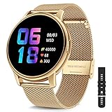 CanMixs Smartwatch Fitness Tracker Armbanduhr Damen Herren, 1.3 Zoll Touchscreen Fitnessuhr IP68 Wasserdicht Sportuhr Smart Watch mit Pulsuhren Schlafmonitor Schrittzähler Uhr für iOS Android Handy