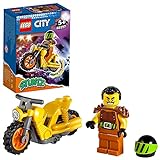 LEGO 60297 City Stuntz Power-Stuntbike, Set mit schwungradbetriebenem Motorrad und Rennfahrer-Wallop-Minifigur, Spielzeug für Kinder ab 5 J