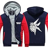 CHUSS Unisex Hoodie Sweatshirt Jacke - Monster Hunter Gedruckt Warmer Pullover Mantel - Zip Baseball Uniform Spleißen Langarm Pullover-Teen Geschenk D-Larg