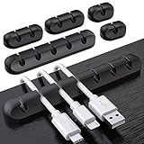 Minuswire Kabelhalter Kabelclips Kabel Management, Vielzwecke Kabelführung Kabel Organizer Set für Schreibtisch, Computer, Netzkabel, USB Ladekabel, Audiokabel, TV-Kabel, Office Home [6 Stück Pack]