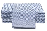 ZOLLNER 10er Set Geschirrtücher, 100% Baumwolle, 46x90 cm, blau-weiß-k