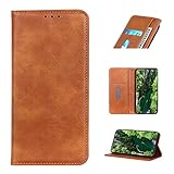 coque Samsung Galaxy Xcover 5S Magnetische Handyhülle Schutzhülle Samsung Galaxy Xcover 5S Flip Wallet(Braun)