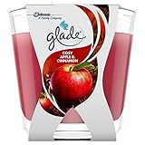 Glade (Brise) Décor Duft-Kerze im Glas, Apple & Cinnamon (Apfel & Zimt), bis zu 23 Stunden Brenndauer, 6er Pack (6 x 70 g)