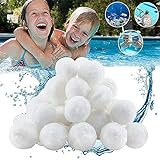 NAUXIU 700g Filterbälle,Filterbälle,Filterbälle für Pool,Ilterballs für Sandfilteranlagen,Aquarium Poolpumpe langlebige Filtermaterial, Poolreinigung Algenvernichter Filteranlage Zubehö