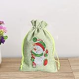 AmazingDays Weihnachtsdeko DIY Diamond Painting Geschenksäckchen Süßigkeitentasche Geschenktaschen Kinder Geschenktüten Candy für Weihnachtsbaum Hochzeit Party Geburtstag Ornamente Aufhängen Deko 1p